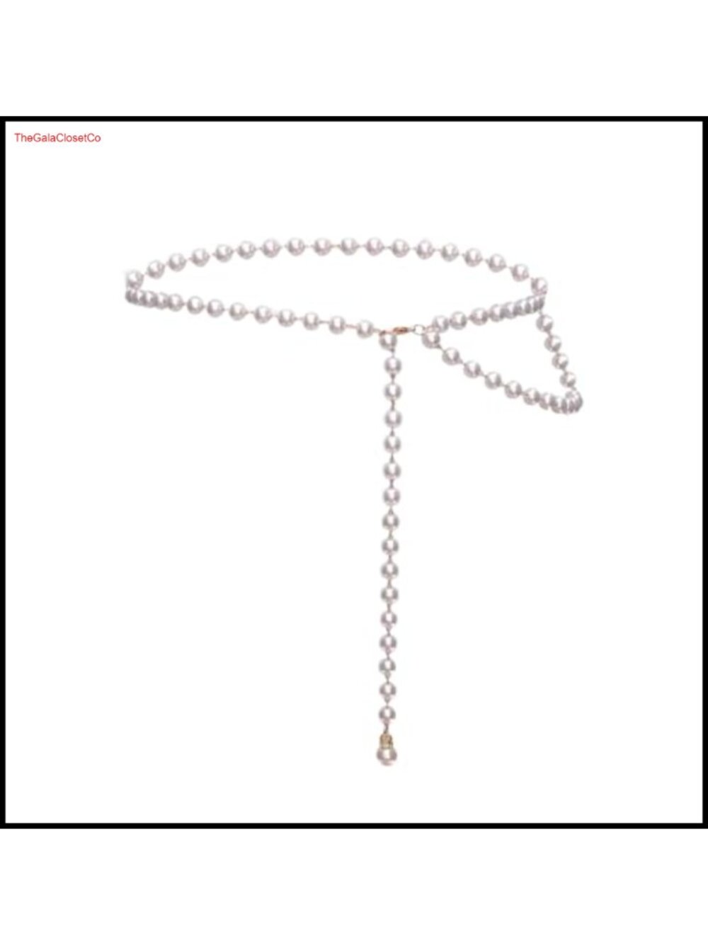 Pearl Body Chain Belt Adjustable Imitation Pearl Waist Chain Metal Layered Boho